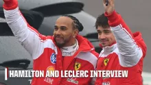 Ferrari drivers Lewis Hamilton and Charles Leclerc discuss the 2026 Formula One season 🏎️
