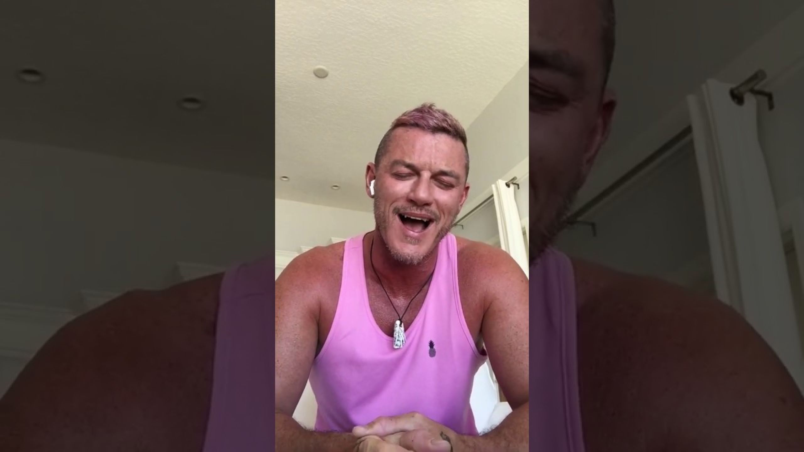 Luke Evans Bridge Over Troubled Water (Home Singing Video) Clothes