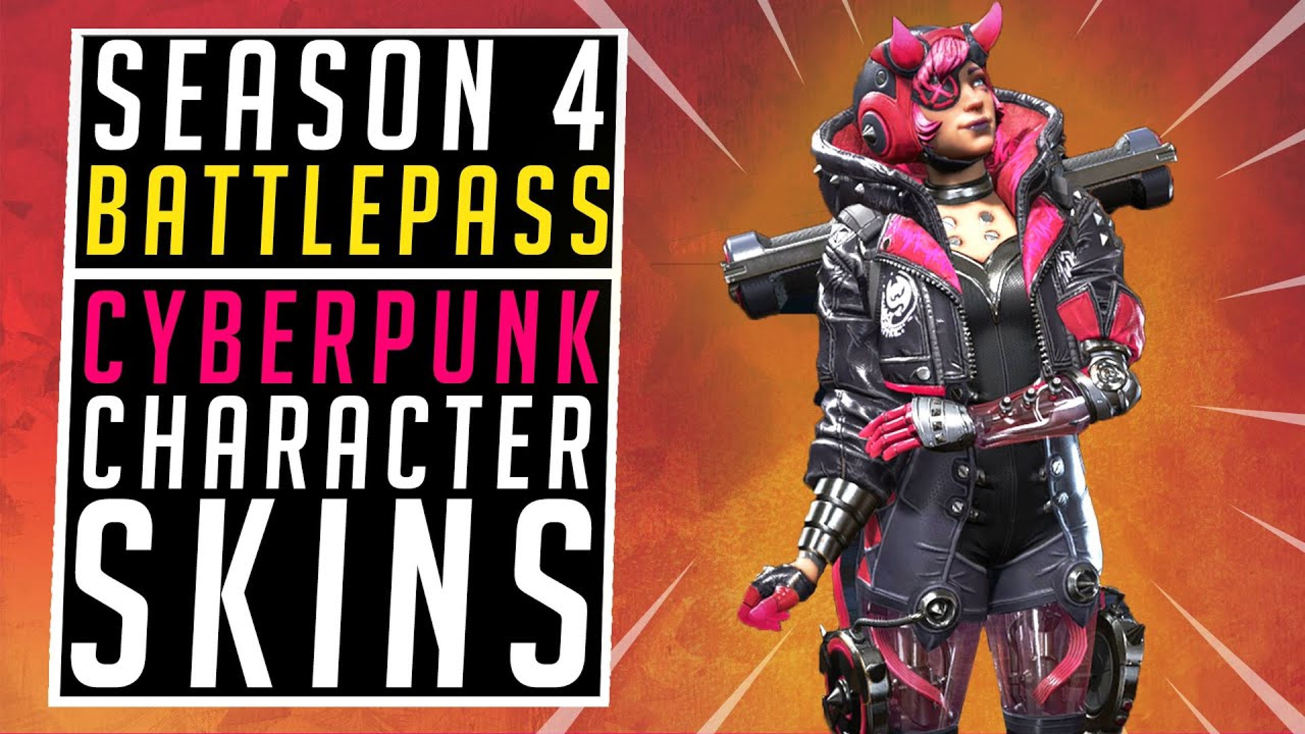 The wig rose Wattson in Apex Legends Season 4 Cyberpunk Character Skins.