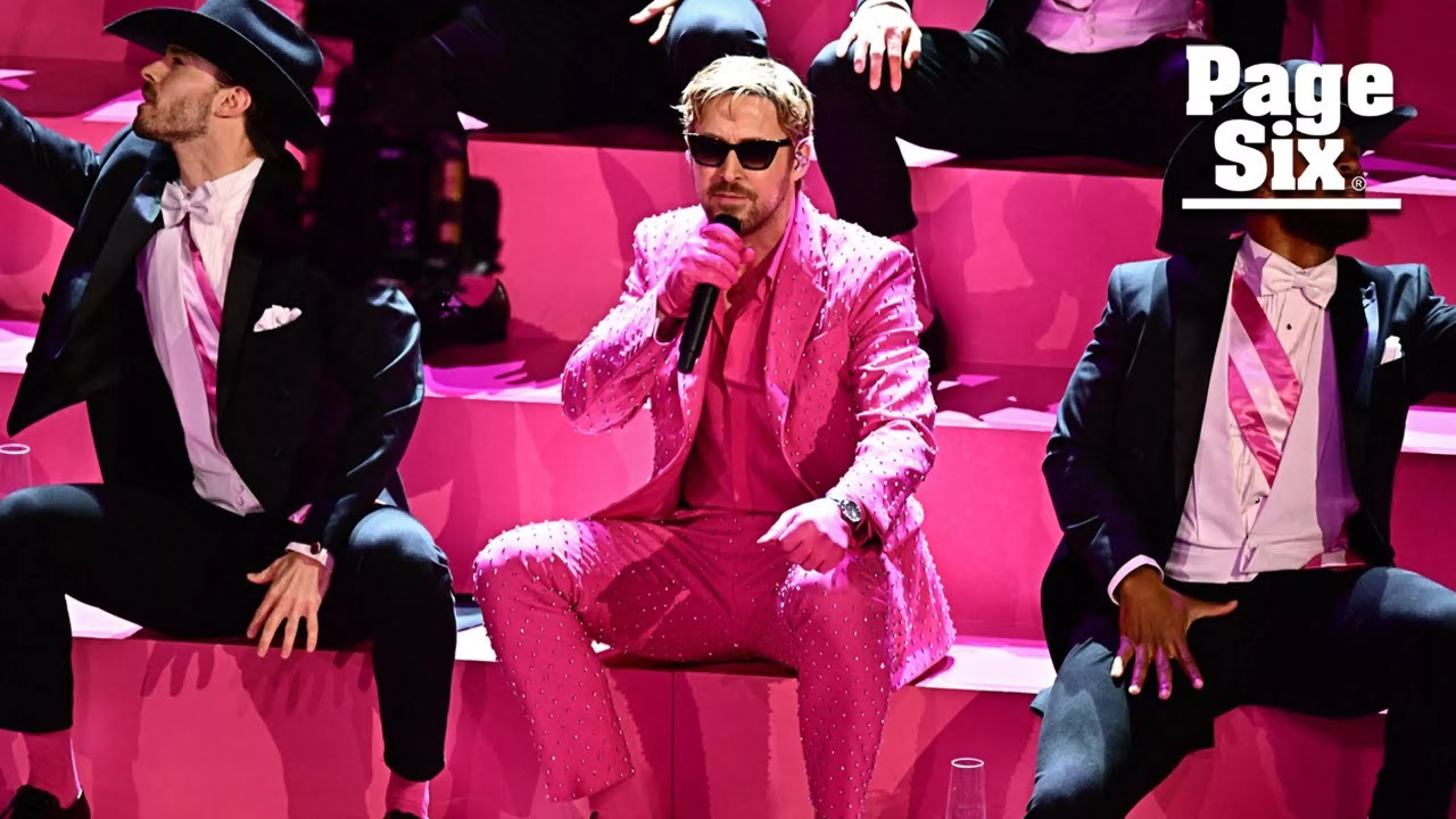 Ryan Gosling wears bedazzled pink suit for epic ‘I’m Just Ken’ Oscars 2024 performance