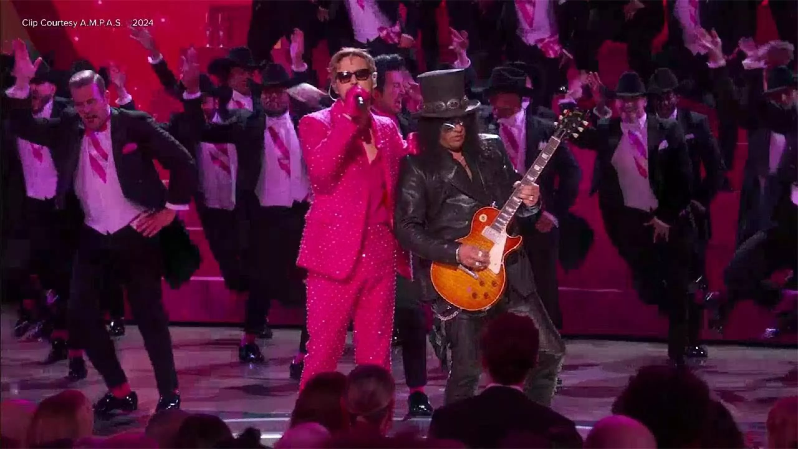 Ryan Gosling sings 'I'm Just Ken' at the 96th Oscars with Slash