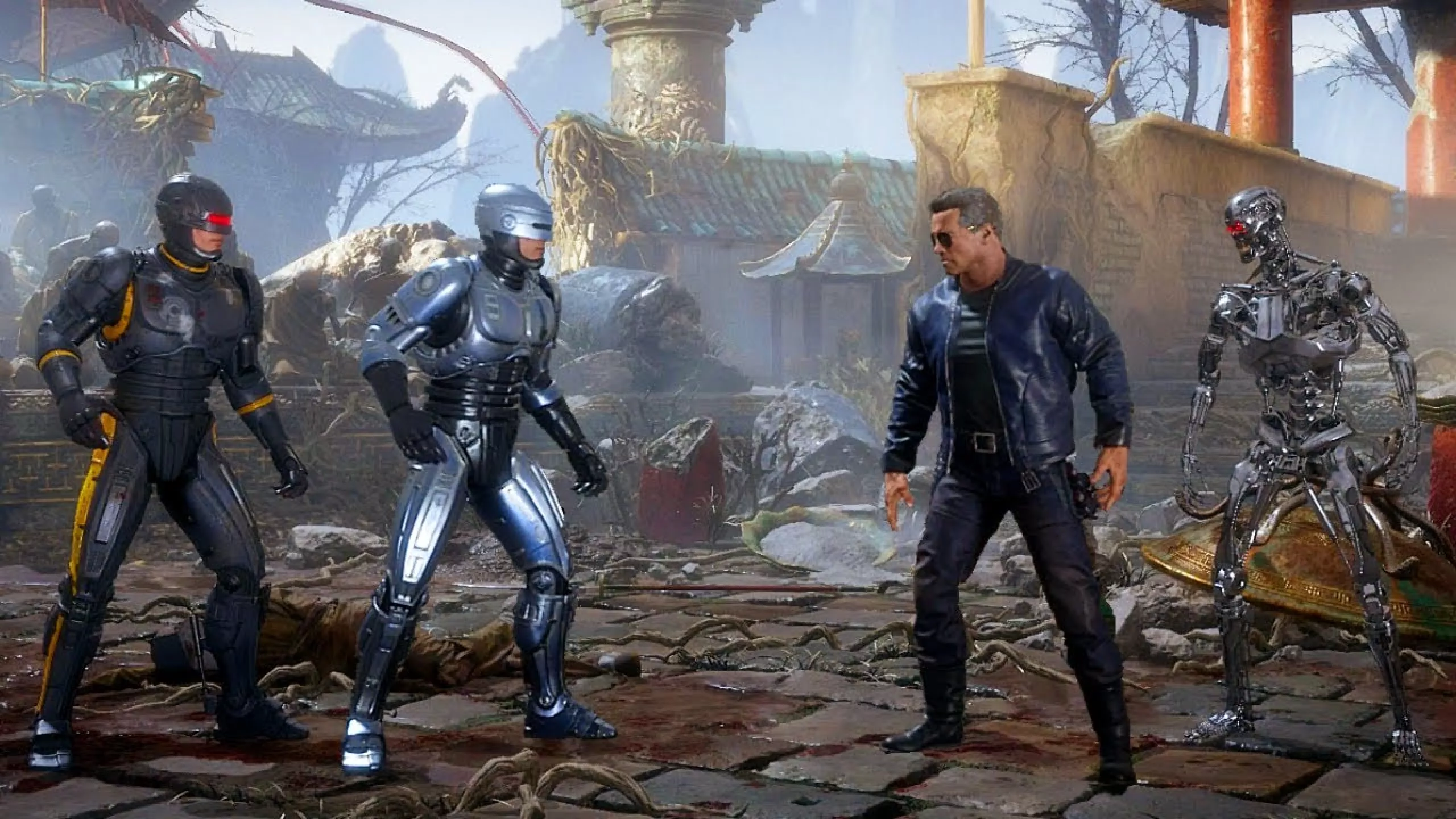 Mortal Kombat 11 RoboCop Vs Terminator & Endoskeleton Terminator Gameplay MK11 Aftermath