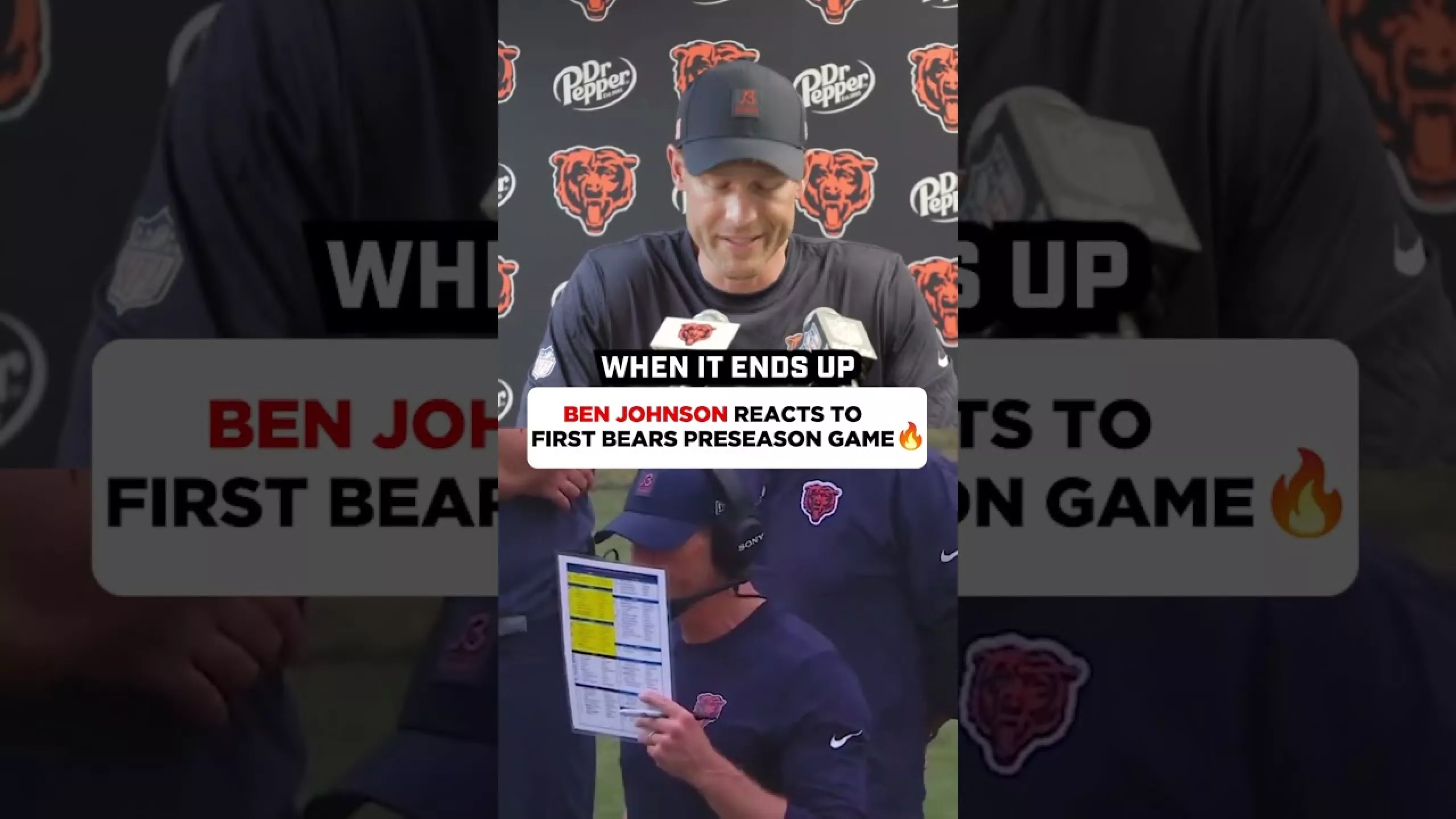 Ben Johnson REACTS To His First Bears Preseason Game! 🔥