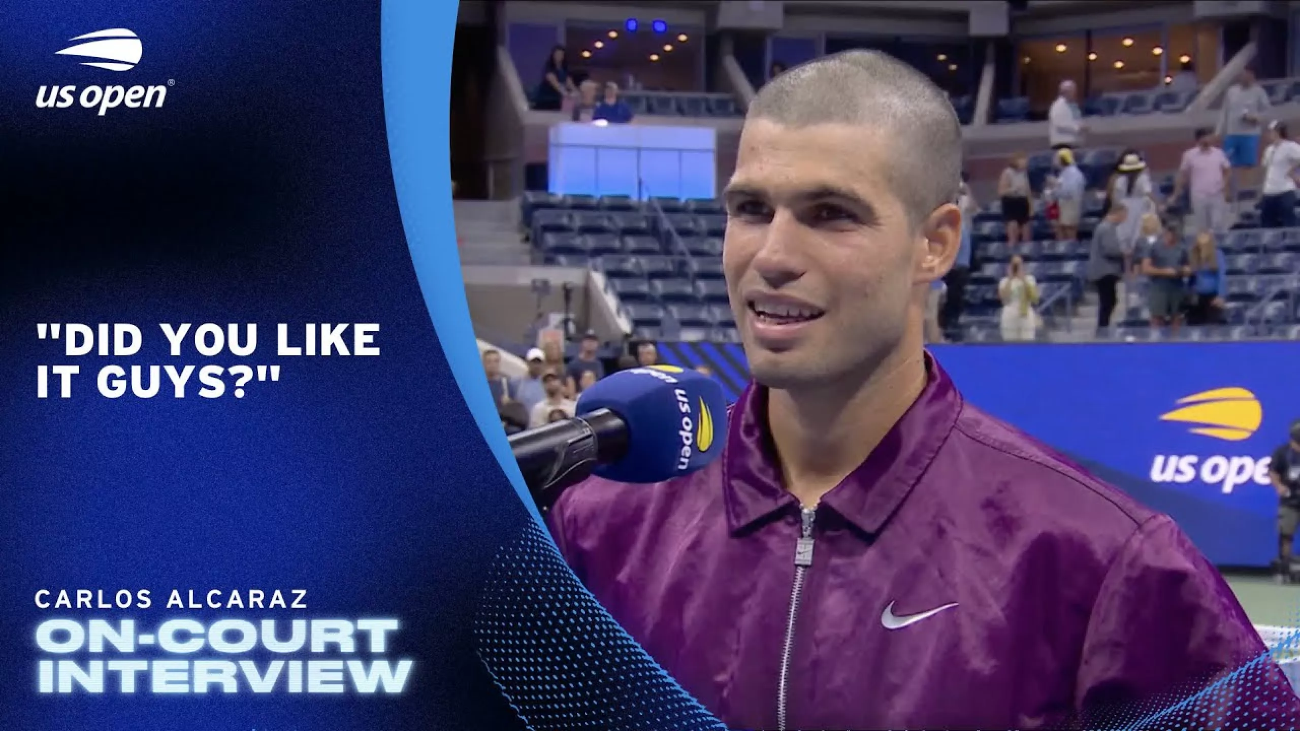 Carlos Alcaraz On-Court Interview | 2025 US Open Round 1