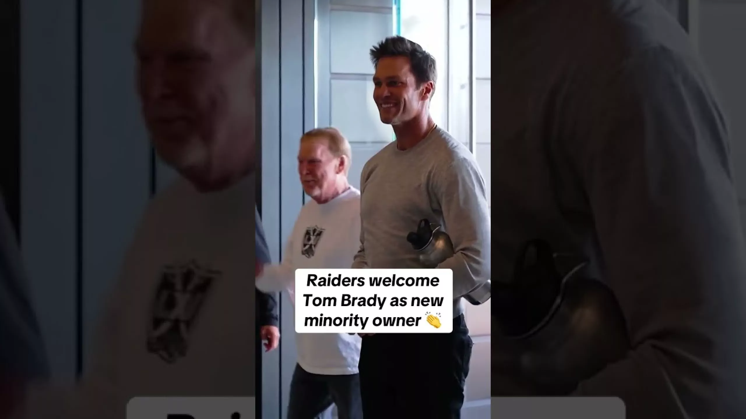 Tom Brady welcomed in Las Vegas 🔥 (via raiders/TT)