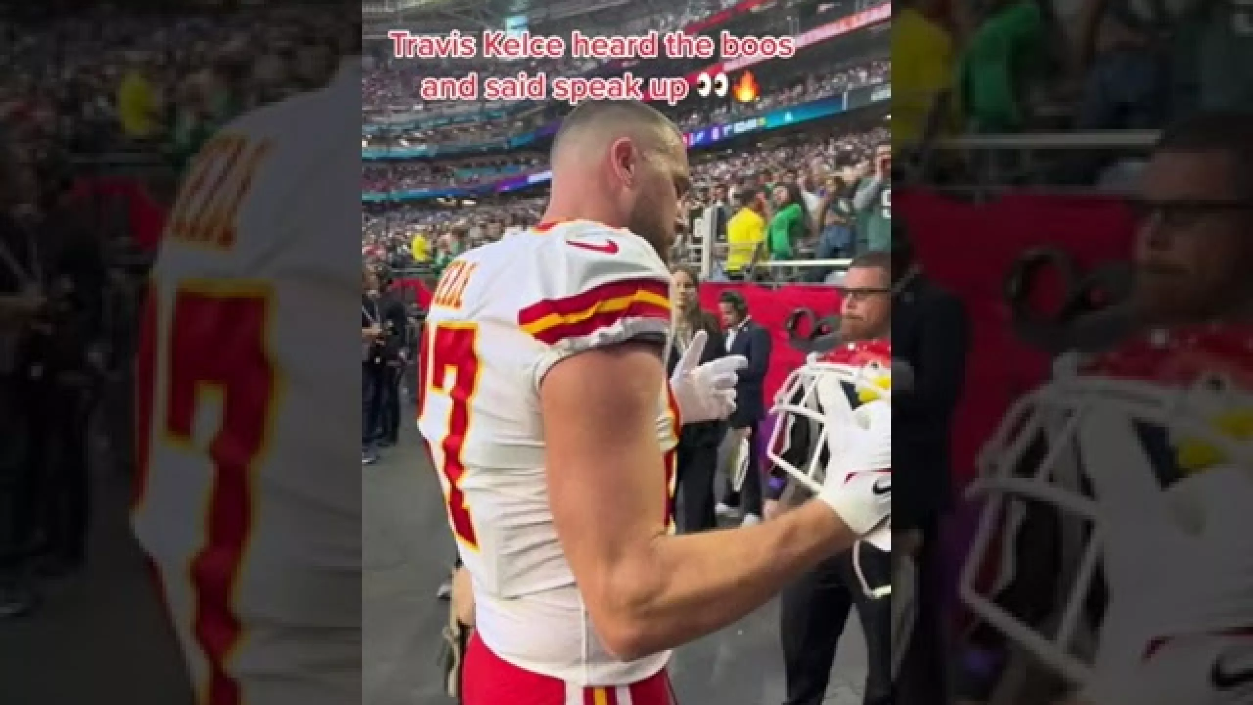Travis Kelce embraces the boos 😤 shorts Superbowl NFL Chiefs Kelce