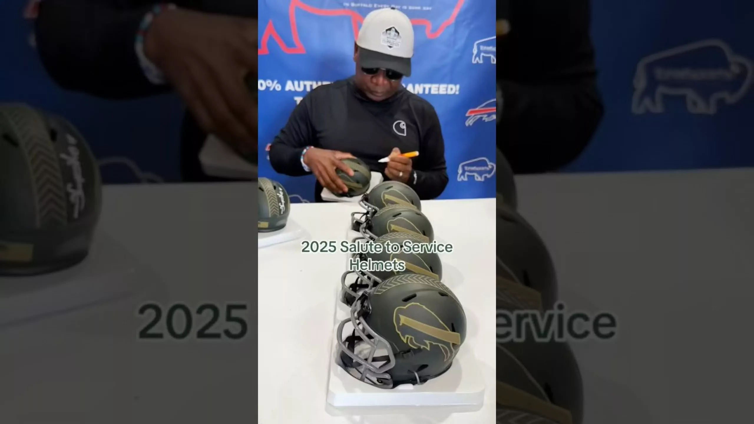 Find the 2025 Salute to Service Helmets on our website NOW🔥 #buffalo #buffalobills #fyp