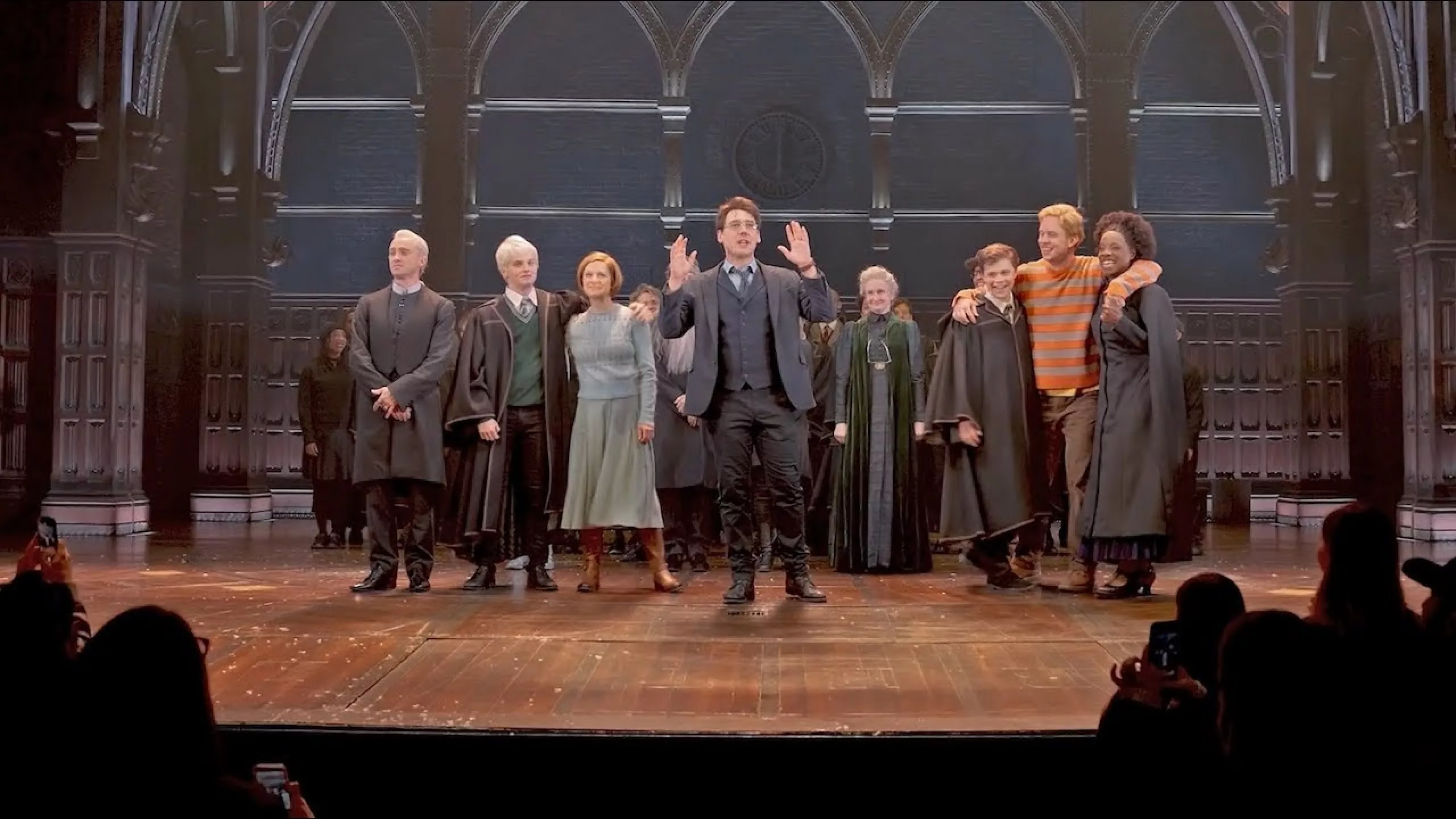 Tom Felton & the Year 7 Broadway Cast of Harry Potter and the Cursed Child First Performance Bows