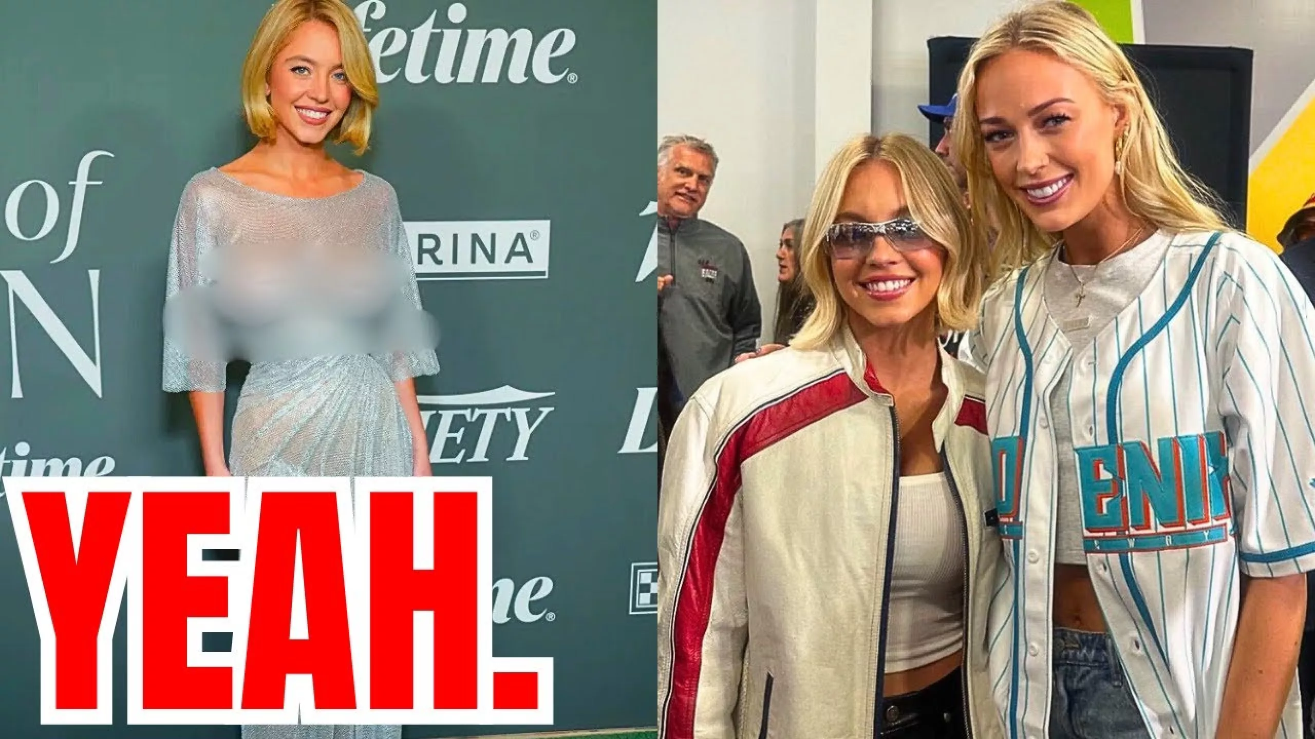 Sophie Cunningham & Sydney Sweeney BREAKS at NASCAR Event