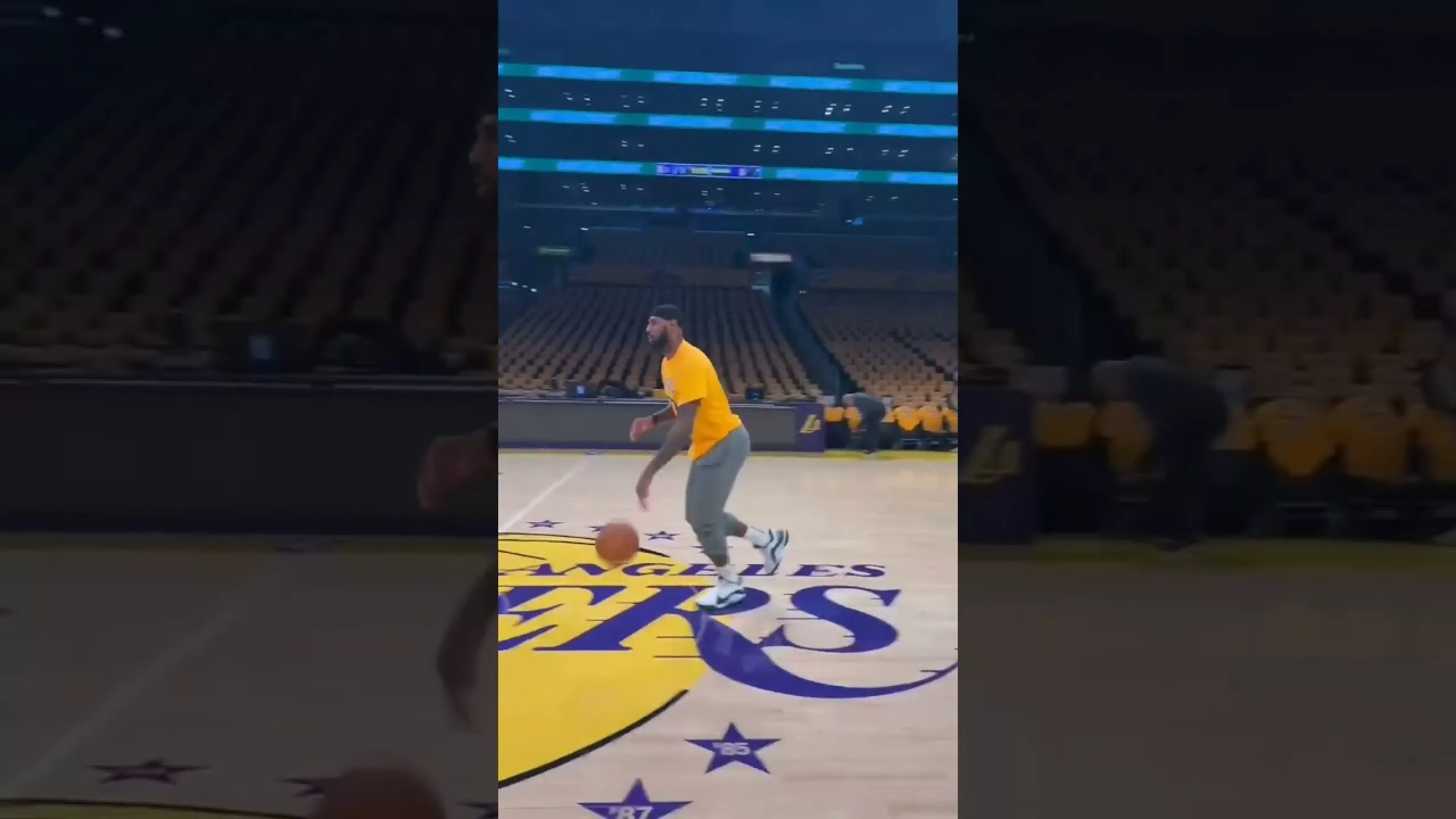 LeBron James  WEARING Luka Doncic shirt in practice vs Utah Jazz