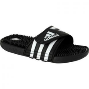 adidas Men's adissage Slide - Size: 6, Black/white