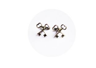 Boutons De Manchette Anciens En Forme De Clés - Vintage, Pour Look élégant