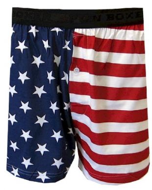 Fun Boxers - Mens Big Ben Franklin Boxer Shorts, Green, Tan 34400-Large