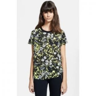 The Kooples Flower Print Matte Crepe Top