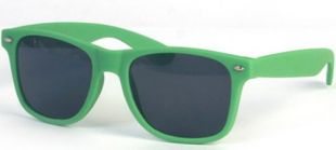 Wayfarer Style UV Vintage Plastic Frame Colorful Sunglasses,One Size,Green/Smoke Lens