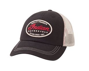 Indian Motorcycle - Indian Motorcycle Quality Trucker Hat, Black/White