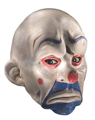 Rubie's Costume Batman The Dark Knight Adult Joker Latex Clown Mask, White, One Size