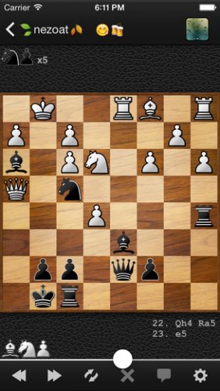 Application d’Échecs Social Chess pour iPhone et iPad