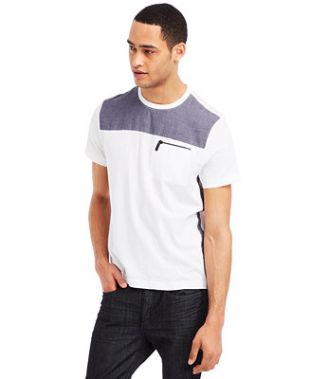 Kenneth Cole Reaction Chambray Crew-Neck T-Shirt
