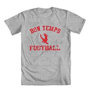 GEEK TEEZ Bon Temps Football Men's T-Shirt Heather Grey X-Large