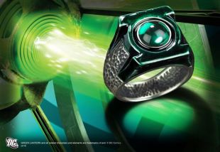 Green Lantern Sterling Emblem Ring