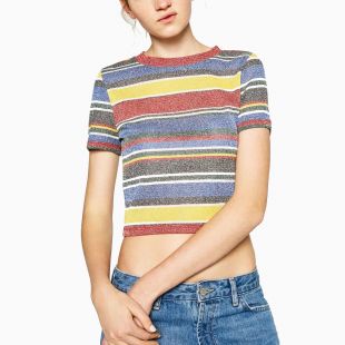 Tee shirt rayures multicolore