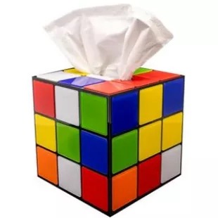 Couverture de la boîte à mouchoirs Rubik's Cube vue dans The Big Bang  Theory, édition résolue -  France