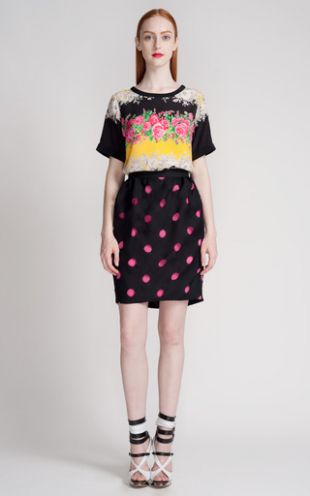 Laser Cut Polka Dot Skirt