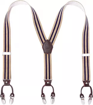 Bretelles pour Homme Rayées à Clips en Y