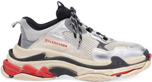 Balenciaga Triple S Silver Red