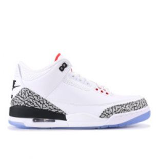 Air Jordan 3 Retro NRG "Free Throw Line"   Air Jordan   923096 101   white/fire red cement grey | Flight Club