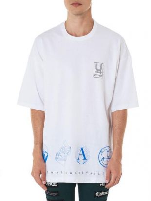 'Undercover Records' Crewneck Tee (UCU4893 2 A WHITE)