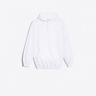 Sweatshirt à Capuche Logo Blanc| Balenciaga