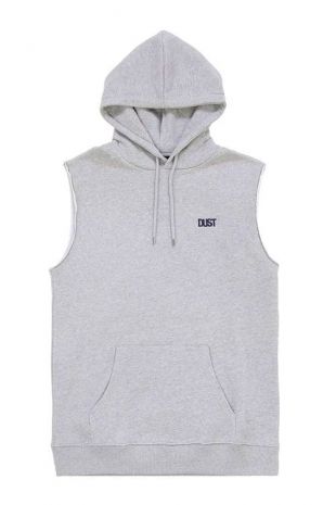 DUST / STYLE 3B PHRASE SLEEVELESS HOODIE / GREY