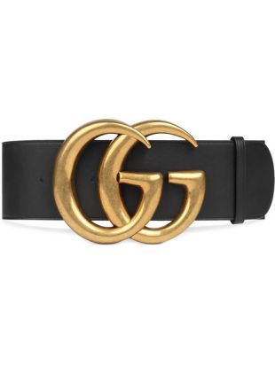 Gucci - Gucci Wide Leather Belt With Double G Farfetch