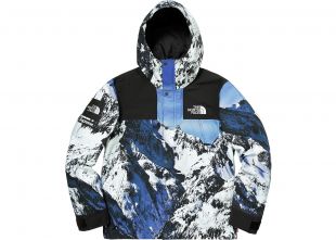MOUTAIN PARKA BLUE WHITE SUPREME AND THE NORTH FACE