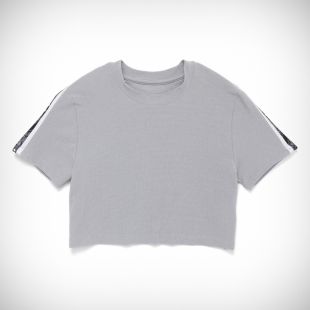 Converse x Miley Cyrus Boxy Cropped Glitter Track Tee