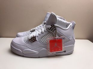 Nike Air Jordan 4 Retro Shoes Pure Money UK 10 EUR 45 White 308497 100 | eBay