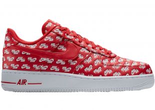 Air Force 1 Low All Over Logo Red