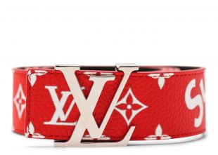 The belt Louis Vuitton x Supreme Initials Belt 40 MM Mrouge view