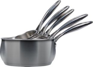BATTERIE DE CASSEROLES ESSENTIELB 5 CASSEROLES INOX NONA Ø12/14/16/18/20CM