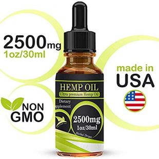 Hemp Health Organic Oil Drops 500mg, 100% Pure, Natural, Oil, Help Relieve Pain, Stress