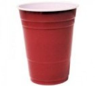 50 x gobelet américain rouge en plastique de 473ml