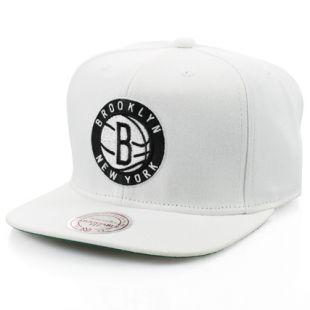 Casquette Snapback Mitchell And Ness Brooklyn Nets New York Blanche Visiere Blanche   LaBoutiqueOfficielle.com