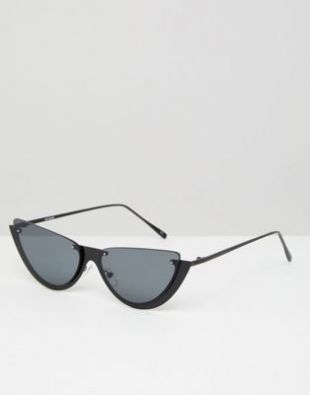Lunettes de soleil yeux de chat oversize avec haut découpé