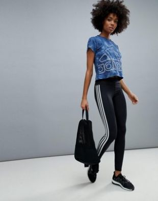 adidas   Leggings de sport avec trois rayures at asos.com
