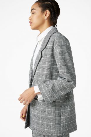 Long blazer    Boss mode, check!   Coats & Jackets   Monki