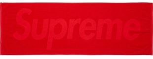 Supreme Terry Logo Hand Towel Red