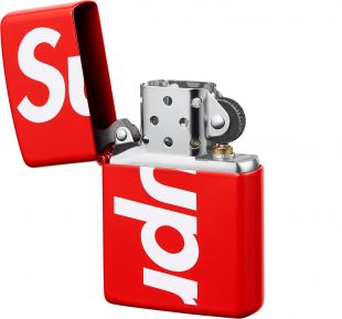 Supreme Logo Zippo Red