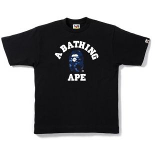 Bape Color Camo College Tee Black/Navy